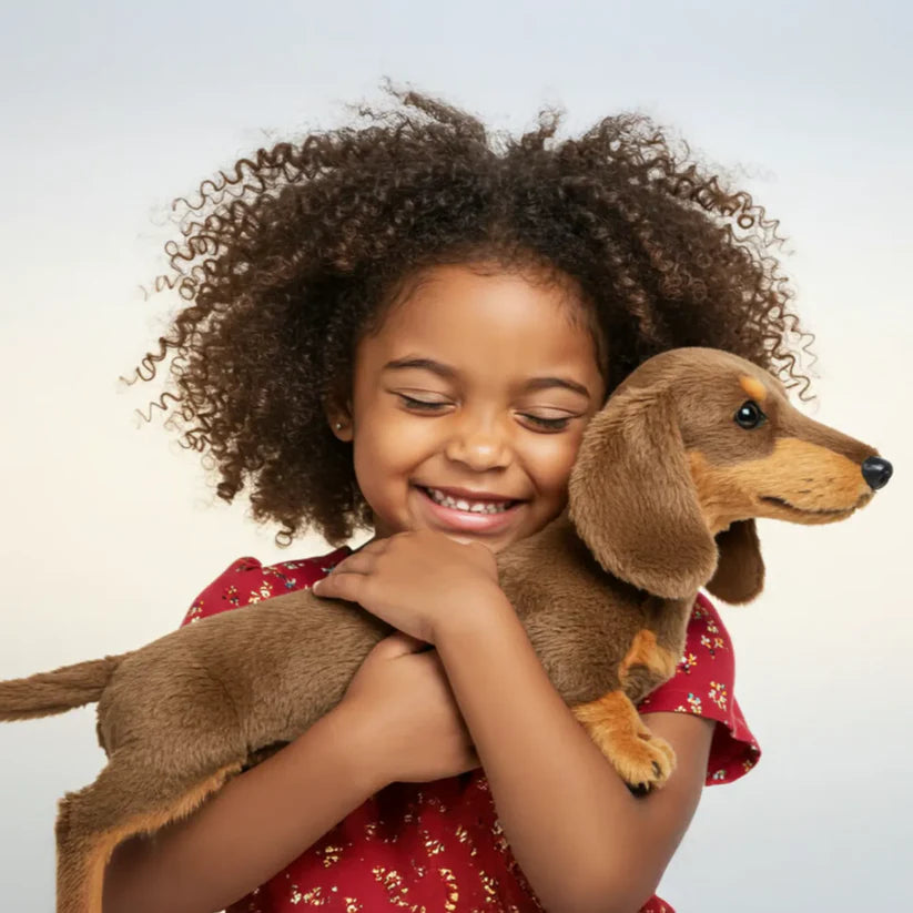 🎄 Vánoční hit roku! Roztomilý plyšový jezevčík, který si vaše vnoučata zamilují！