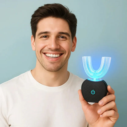 Ultrazvukový elektrický zubní kartáček pro seniory – 360° čištění, U-hlavice a jemná péče o dásně