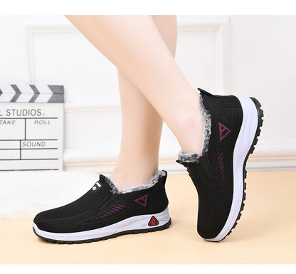 Dámské zimní zateplené boty pro seniorky Teplé, lehké a pohodlné · Bez studených nohou v zimě