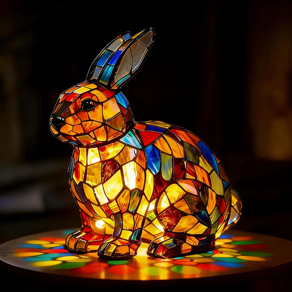 🎉Roztomilá ručně malovaná lampička ve tvaru zajíčka 🎉– ideální velikonoční dárek, který přináší do místnosti hřejivou atmosféru.🐰✨
