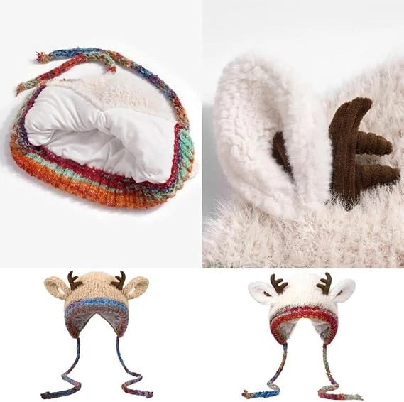 Teplý vánoční dárek na celou zimu – roztomilá čepice s jelenem, která doprovází děti při každém radostném výletu